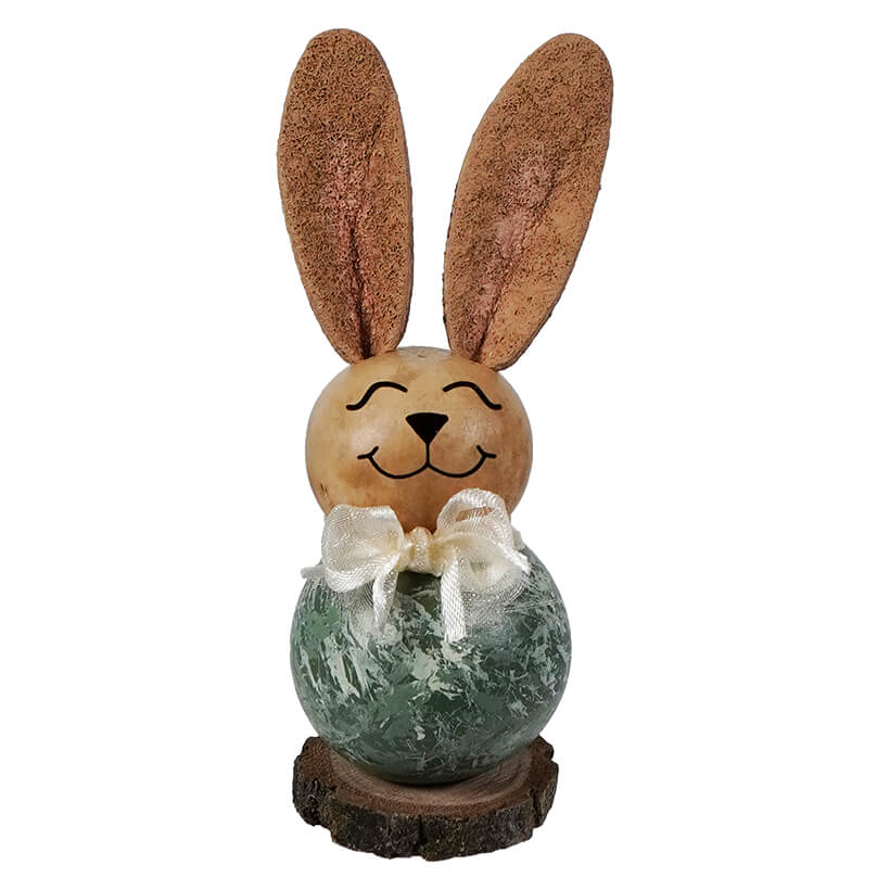 Lil' Willow Green Bunny Gourd With Bow