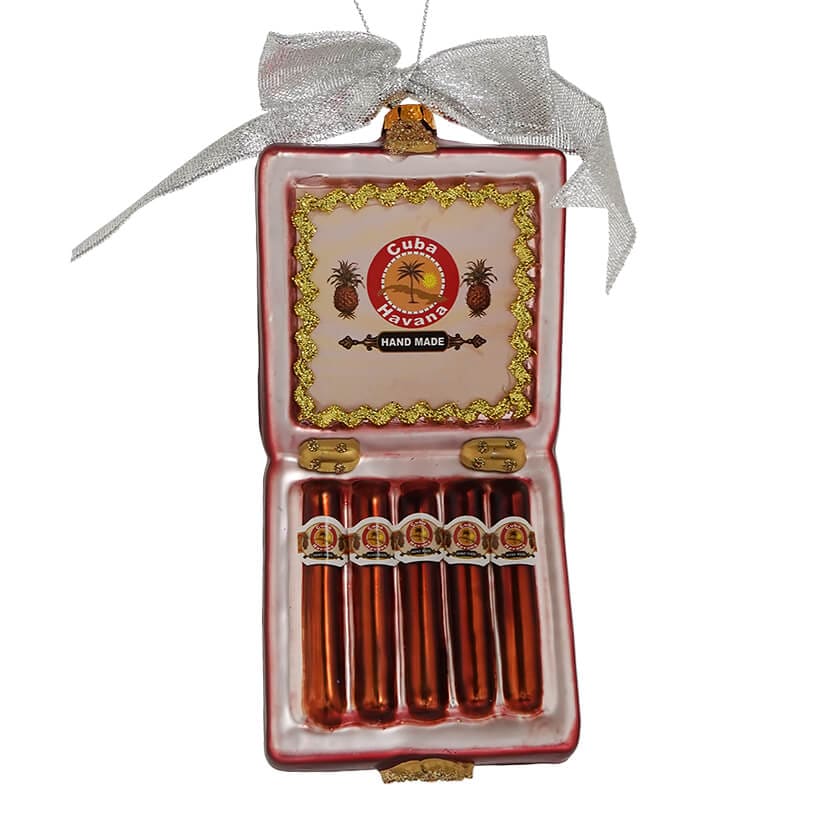 ガラスオーナメント　シガーズボックス Box of Cigars Ornament by One Hundred 80 Degrees – Traditions