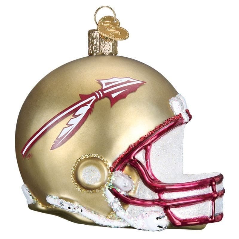christmas football helmet Old World Christmas 62717 Ornament, Florida State Helmet