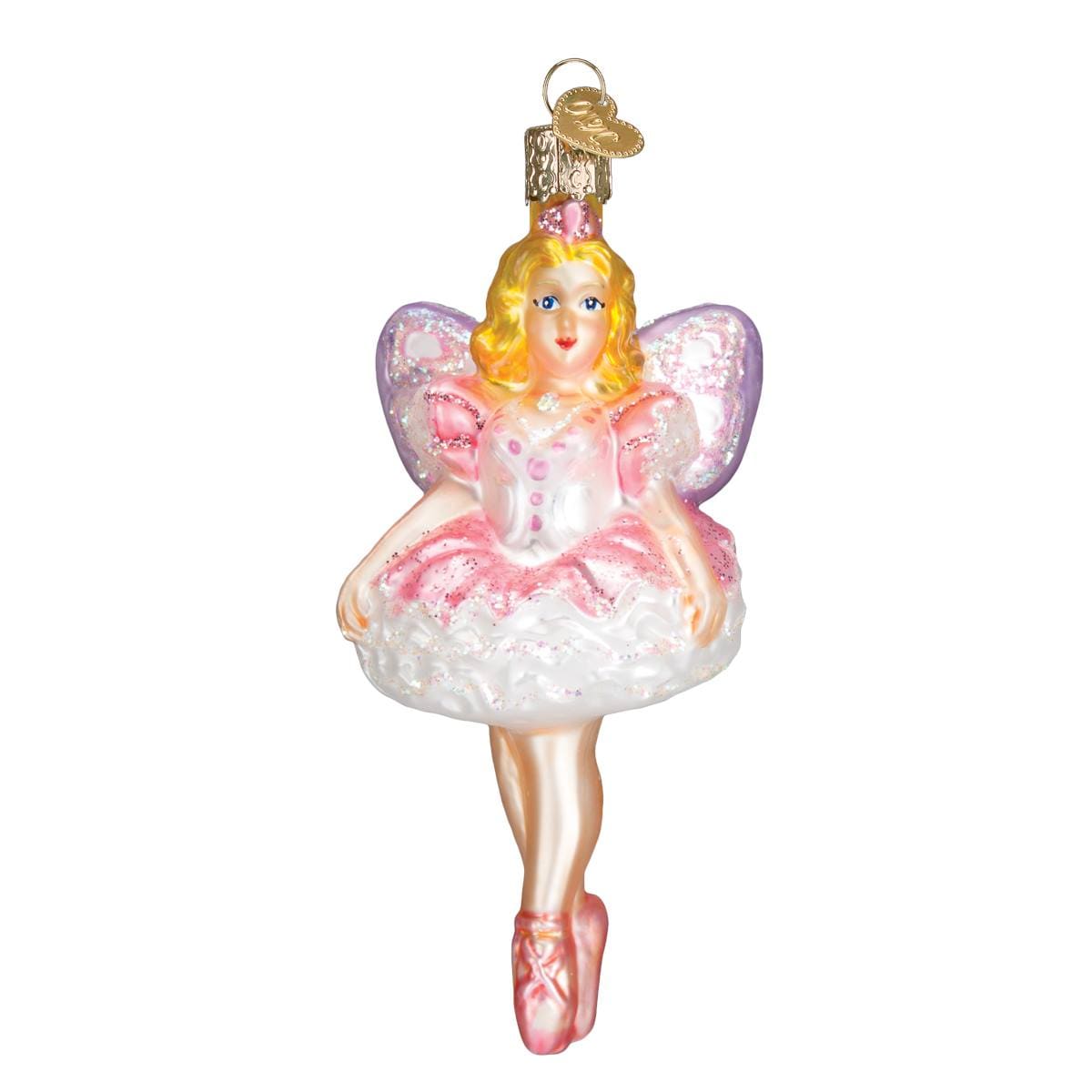 Pink Dress Sugar Plum Fairy Ornament by Old World Christmas Traditions Pink Dress Sugar Plum Fairy Ornament by Old World Christmas Traditions
