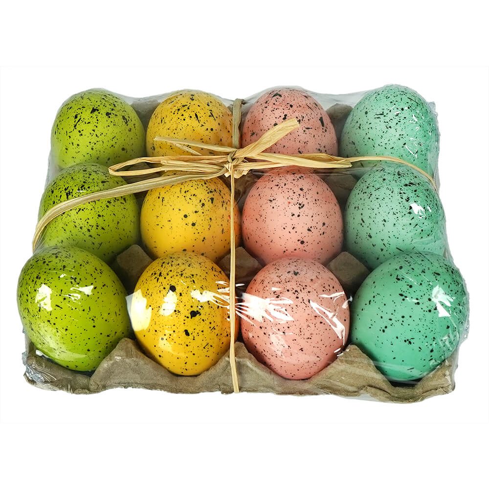 Colored Eggs in Carton Set/12