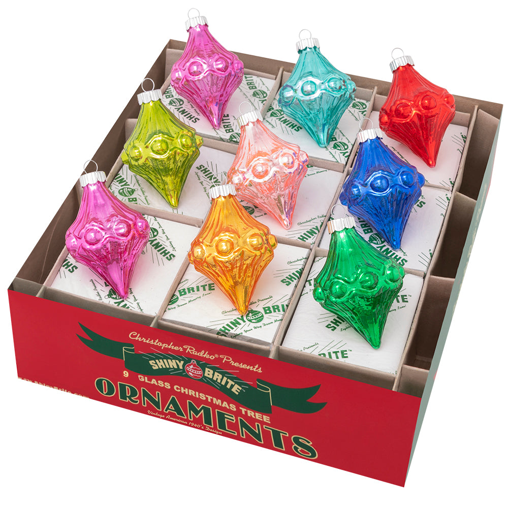 Christmas Confetti Shapes Ornaments Set/9