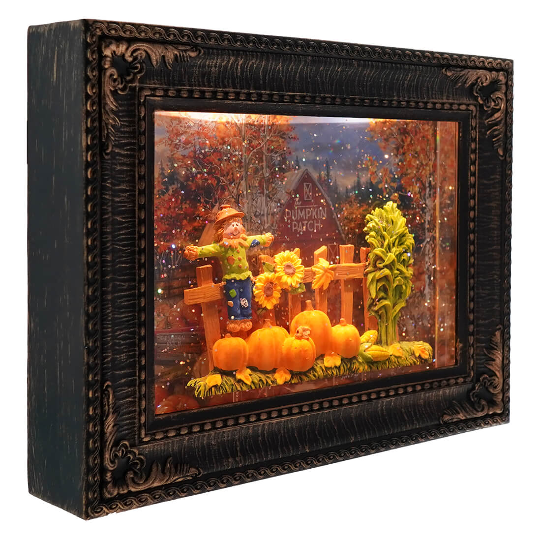 Scarecrow Lighted Water Picture Frame