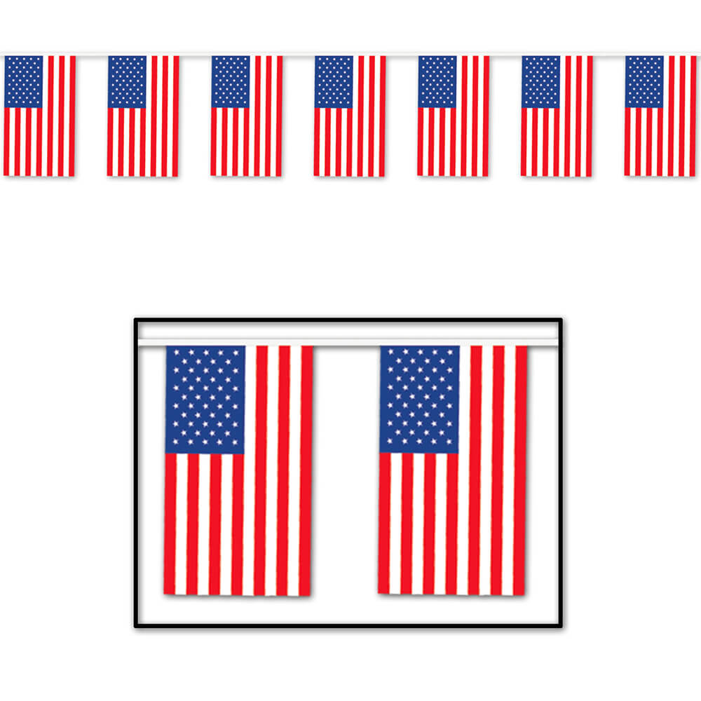 American Flag Pennant Banner