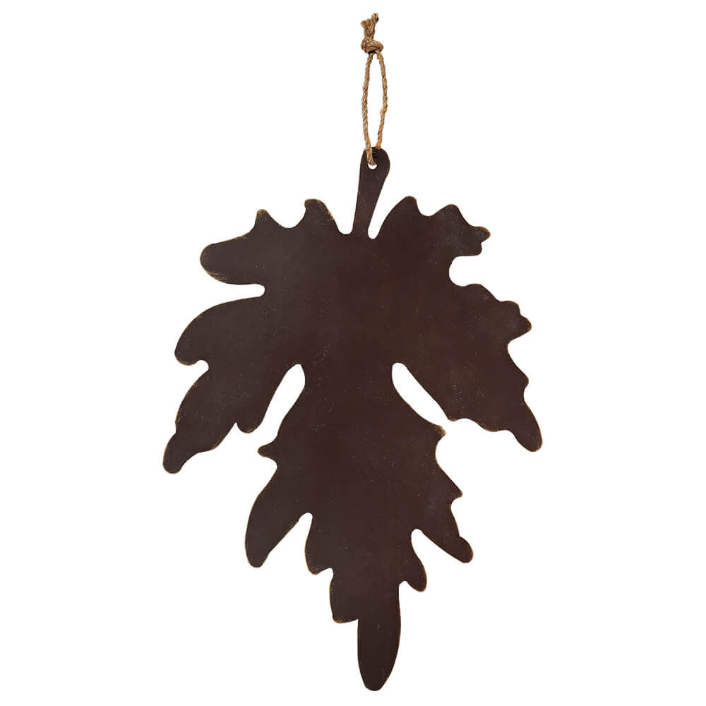 Brown Metal Maple Leaf Ornament Hanger