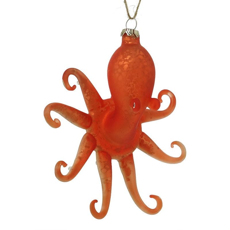 Fantastical Orange Octopus Ornament