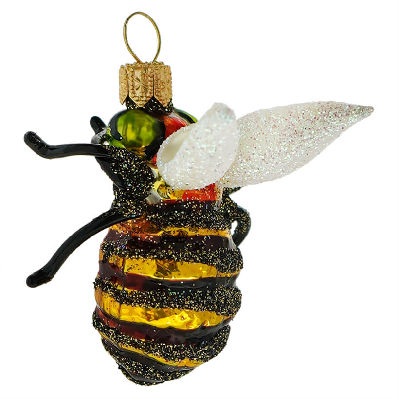 Glittery Bumble Bee Ornament