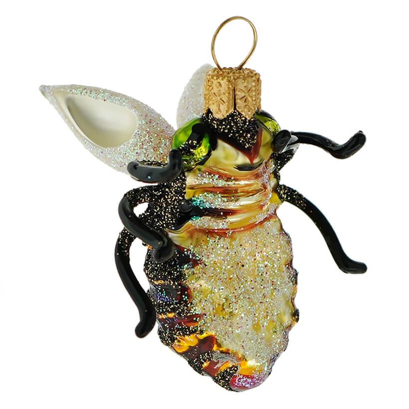 Glittery Bumble Bee Ornament