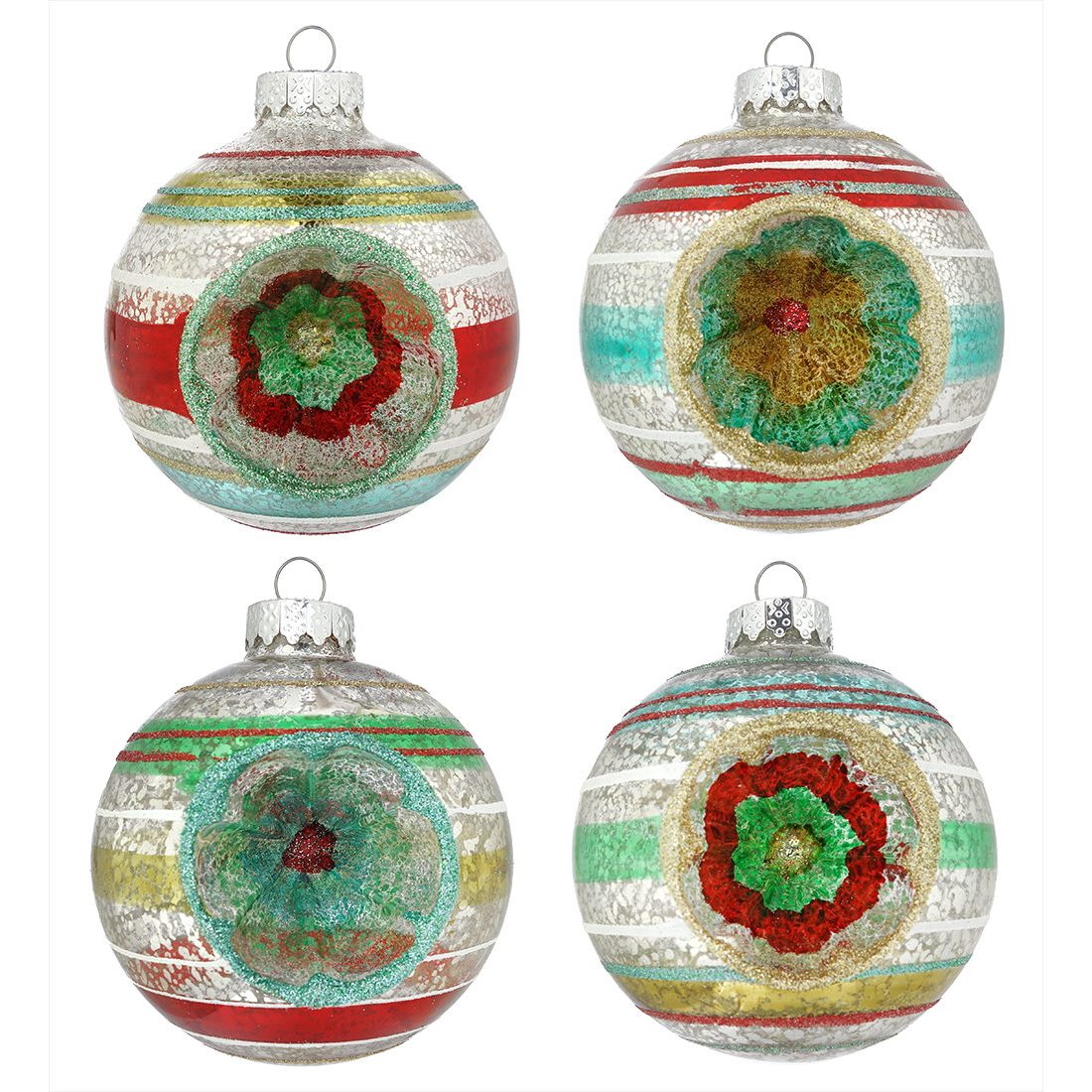 Early Years Pastel Reflector Ball Ornaments Box/4