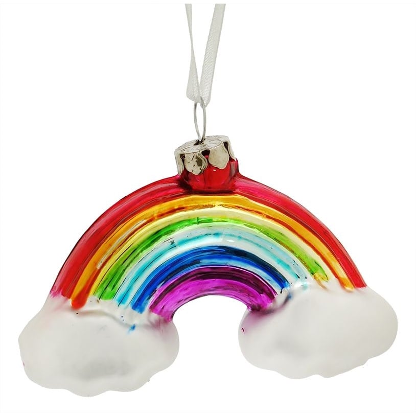 Rainbow Over the Clouds Ornament
