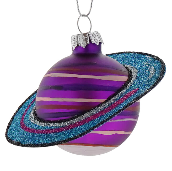 Purple Cosmic Saturn Ornament