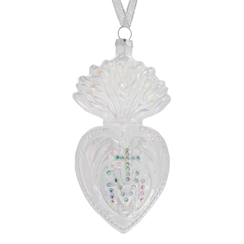 Ivory Sacred Heart Ornament
