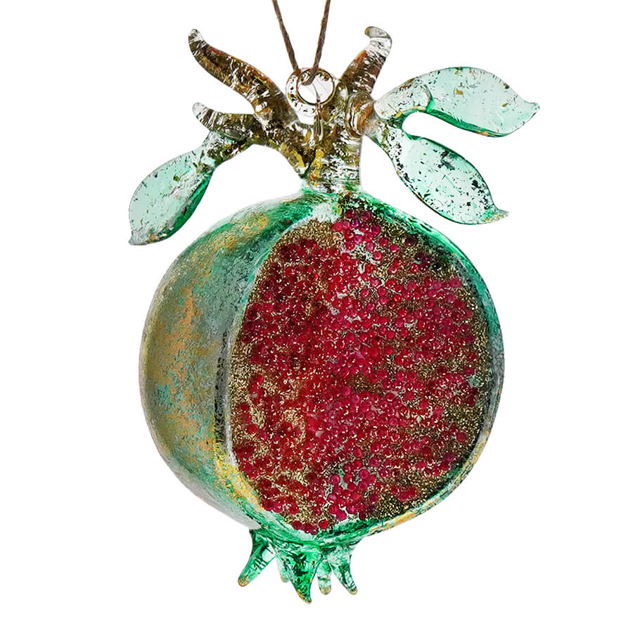 Turquoise Pomegranate Ornament