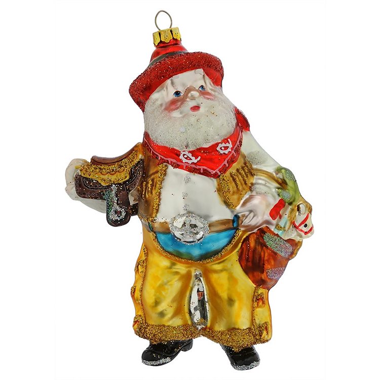 Santa with Saddle Ornament