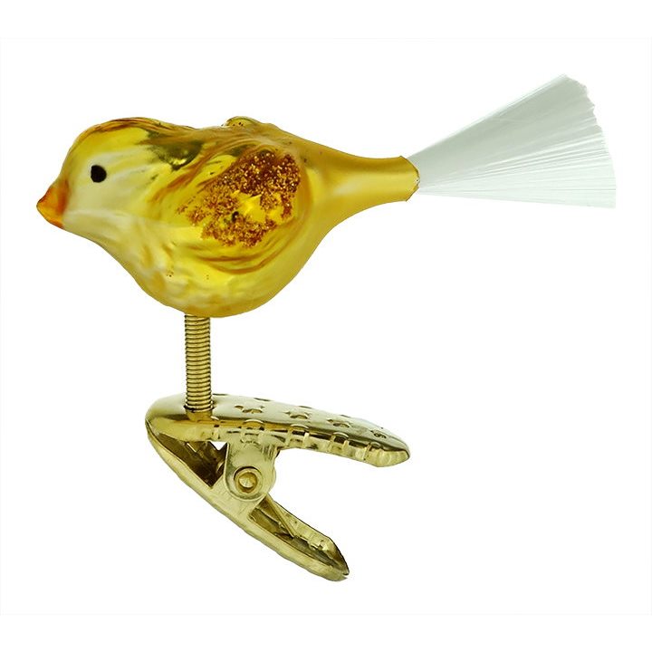 Yellow Mini Bird Ornament