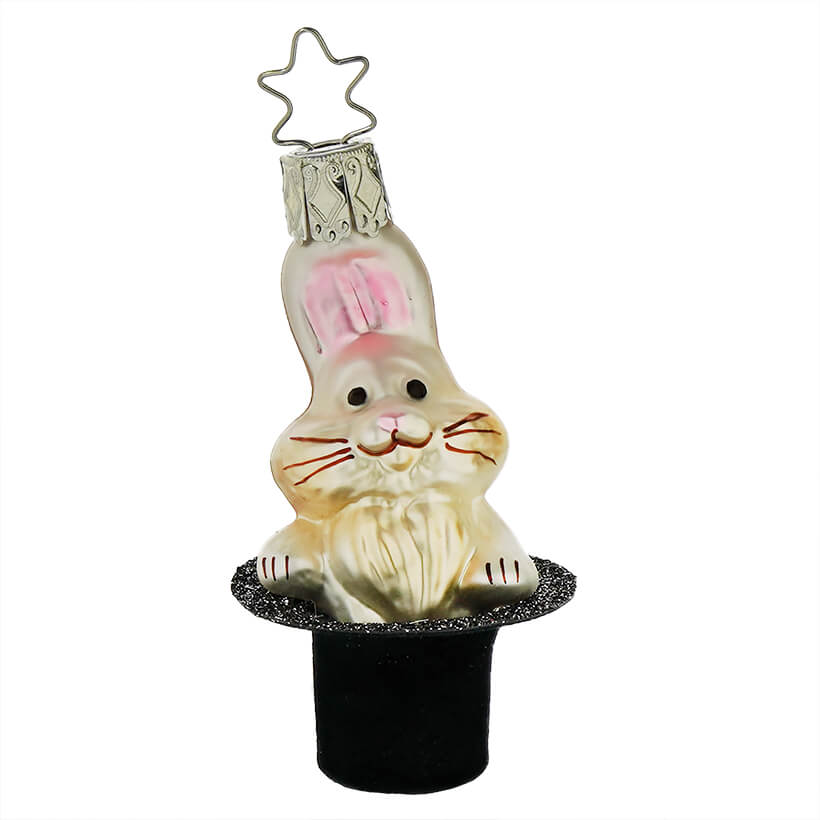 TA-DAAA!!  Bunny in Magician's Hat Ornament