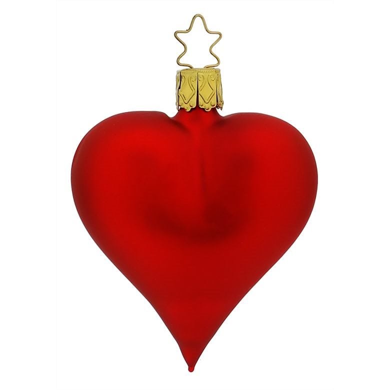 Matte Red Heart Ornament