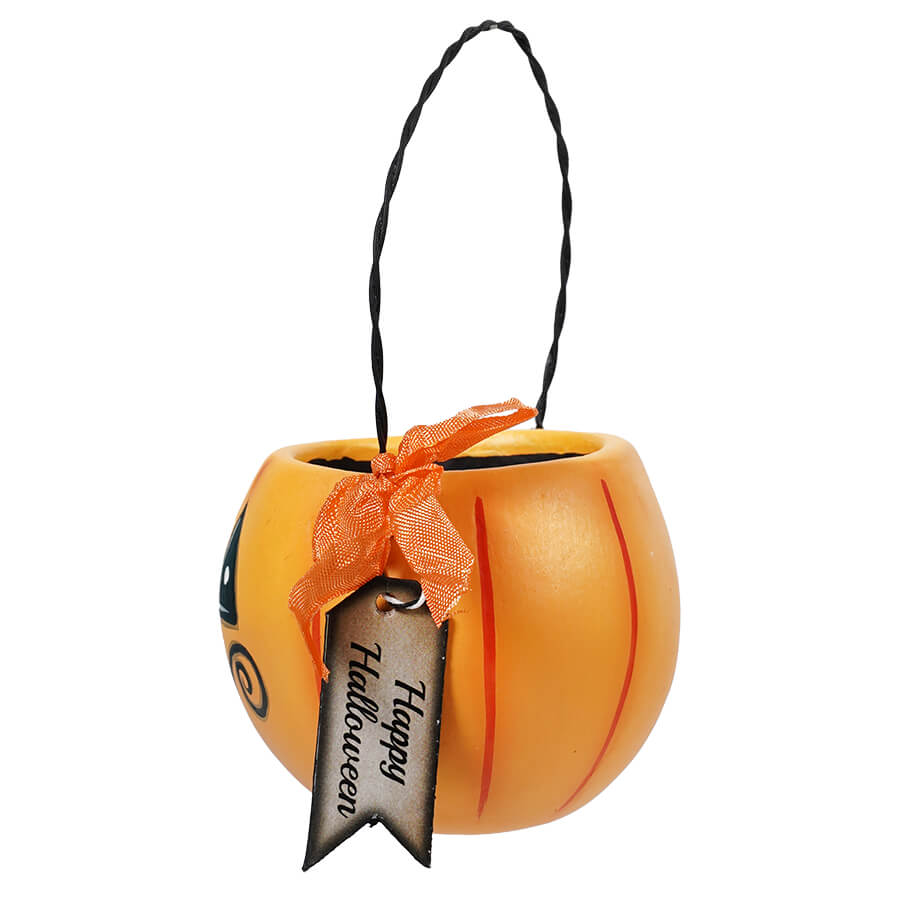 Small Yellow Orange Pumpkin Bucket