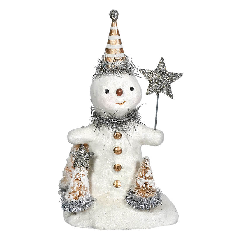 Shine Brite Mini Snowman with Star Wand