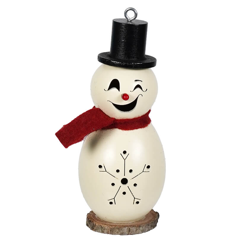 Lil Blizzard Snowman Gourd Ornament