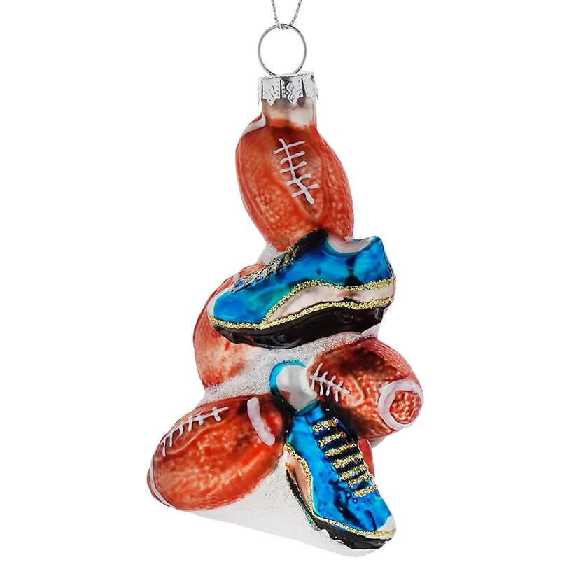 Stacked Footballs Ornament