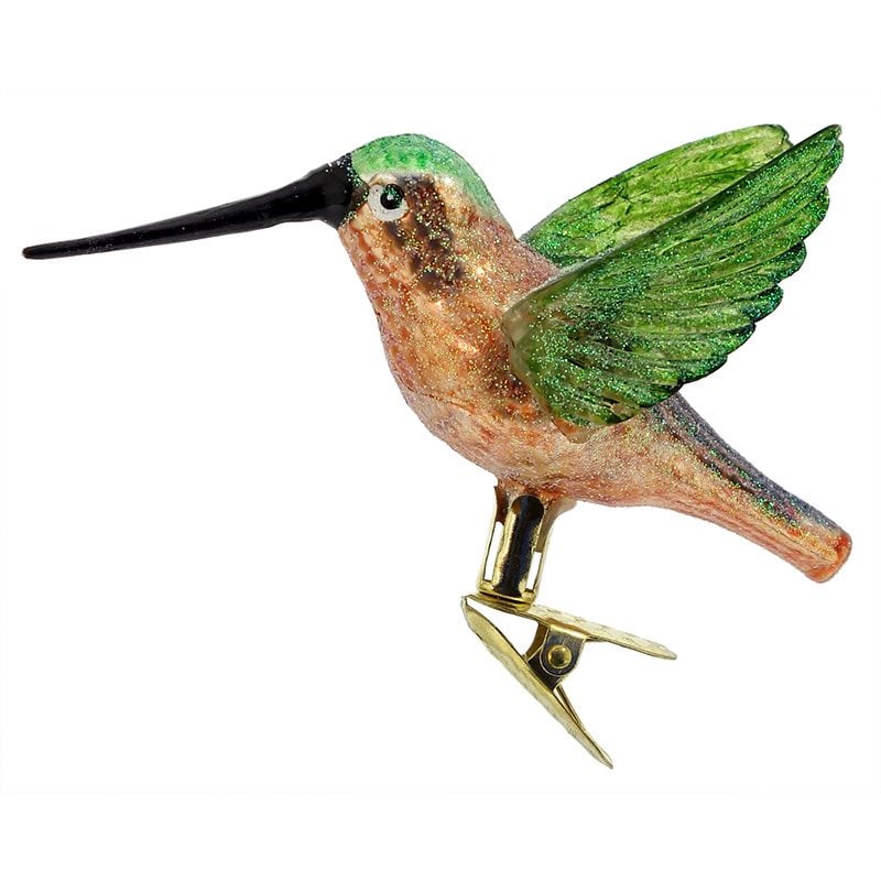 Green Winged Hummingbird Clip-On Ornament