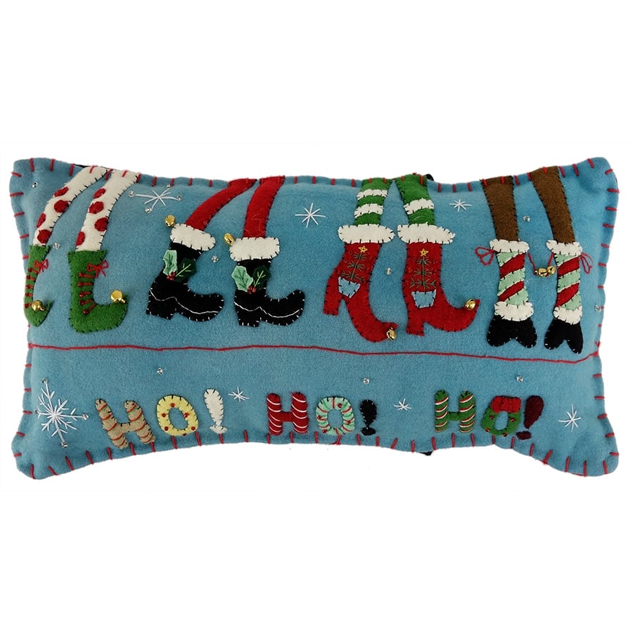 Ho Ho Ho Christmas Boots Pillow