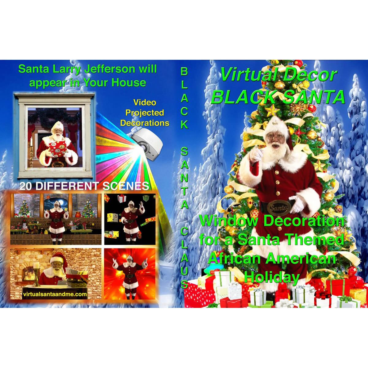 Virtual Black Santa Projection DVD or USB