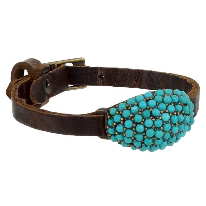 Turquoise Bead Dome Bracelet
