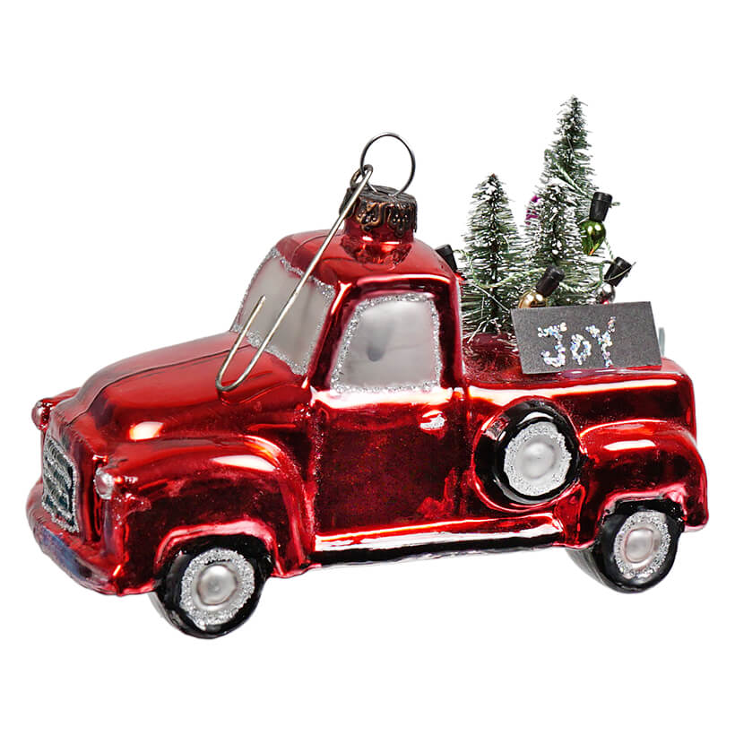 Joy Truck With Christmas Tree Ornament