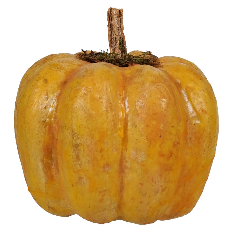 Mustard Small Carved Pumpkin