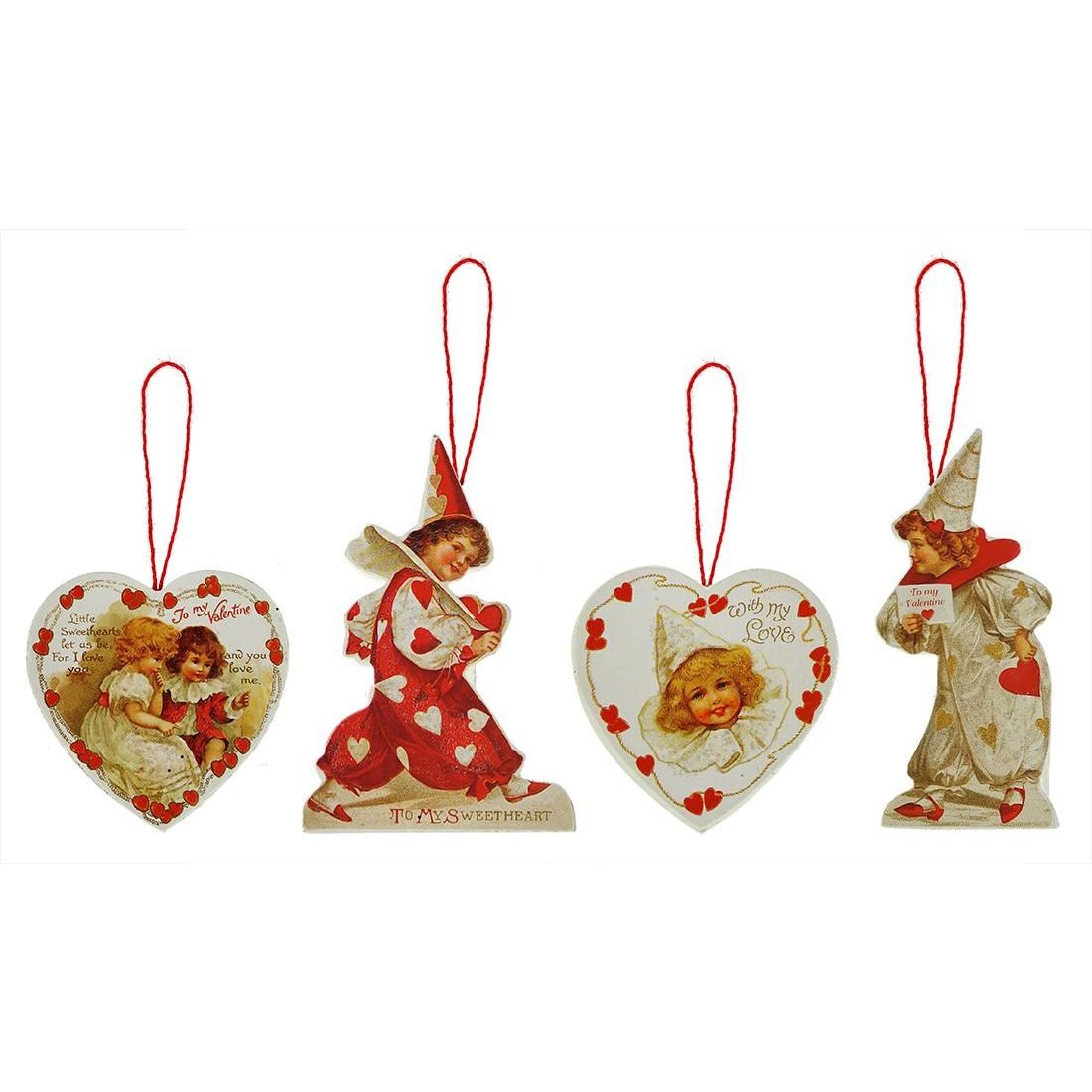Little Sweetheart Valentine Dummy Board Ornaments Set/4