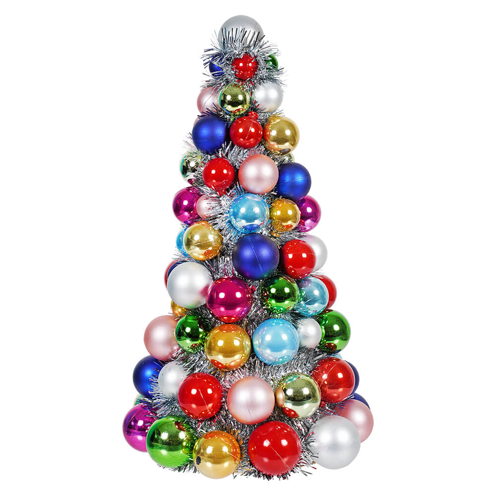 13" Multicolored Ball Ornament Tree