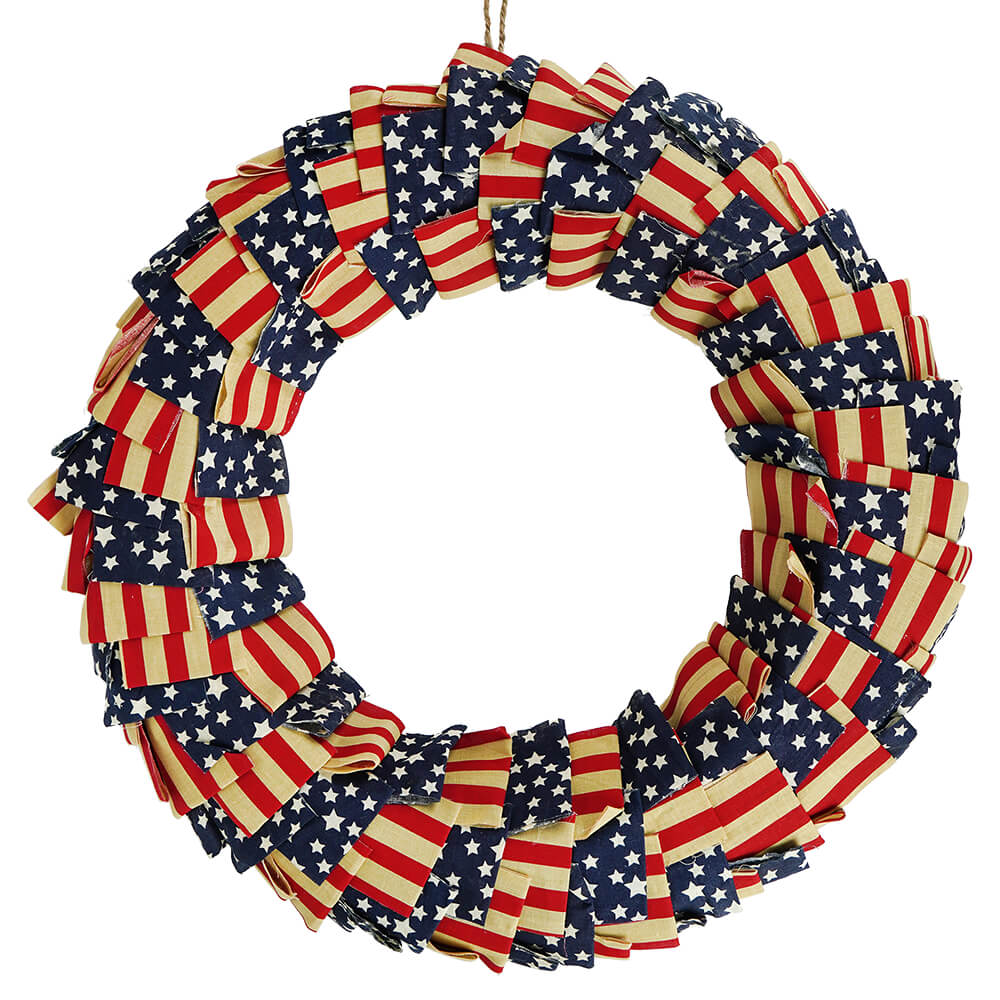 Americana Fabric Wreath