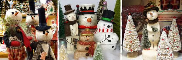 Primitives By Kathy Christmas Snowman Wood Sign - 7x3.5 Inch Joy Decor
