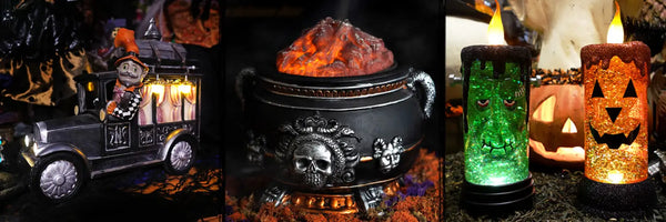 Halloween Lighted Decor & Pumpkins