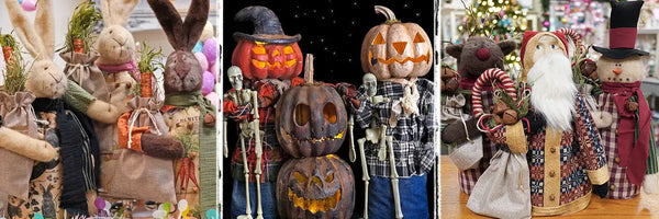 Display of Rags A. Muffin dolls and decor