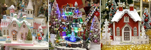 Vintage Reproduction Christmas Village Houses