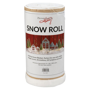 White artificial snow roll 10 by 108 inches made of 100 percent cotton perfect for standing deer figurines set decor