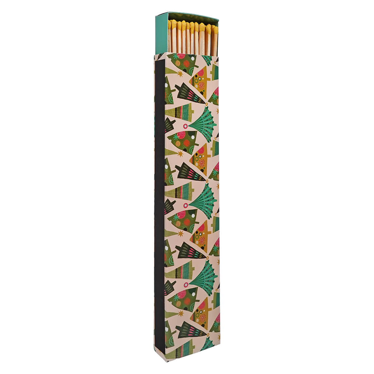 11.5’’ Long Safety Matches In Matchbox With Christmas Trees - Christmas