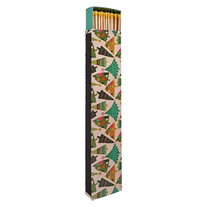 11.5’’ Long Safety Matches In Matchbox With Christmas Trees - Christmas