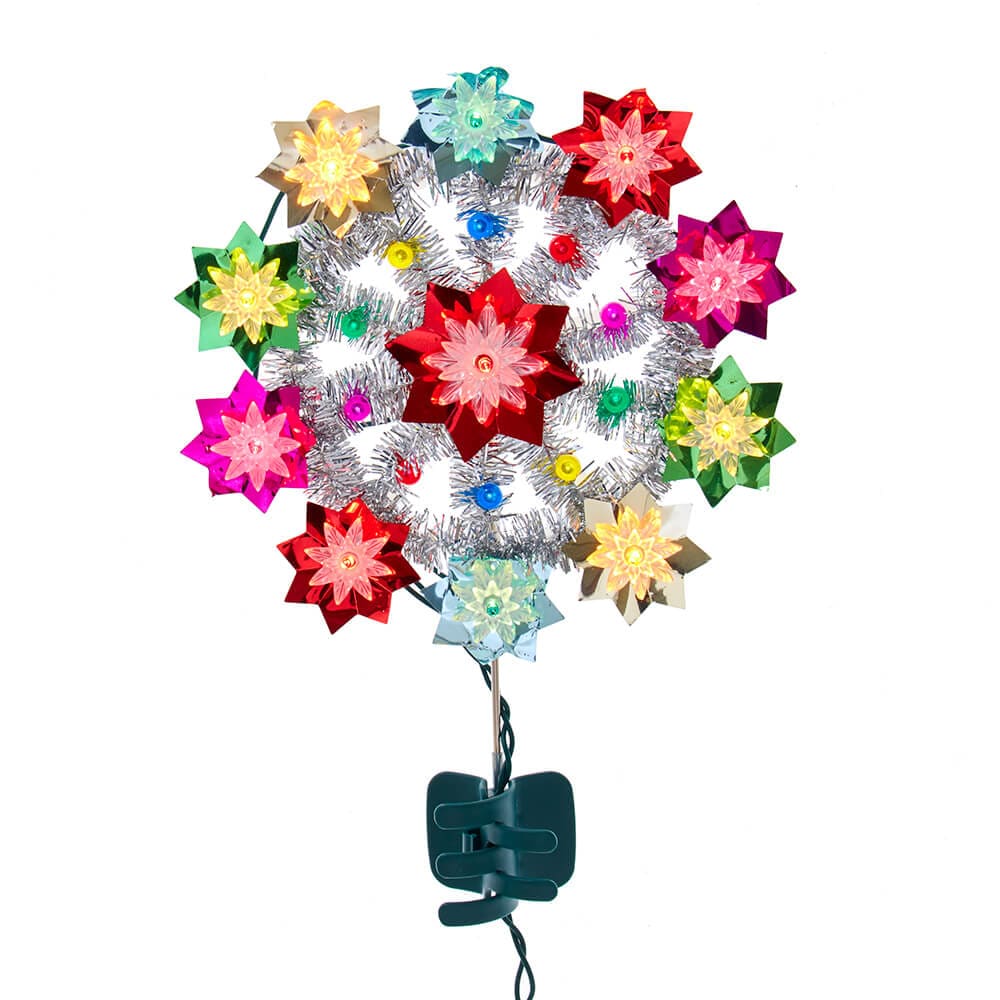 11-Light Multicolored Retro Reflector Treetop