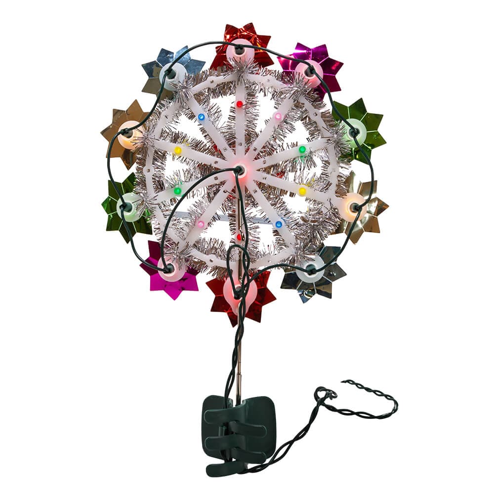 11-Light Multicolored Retro Reflector Treetop