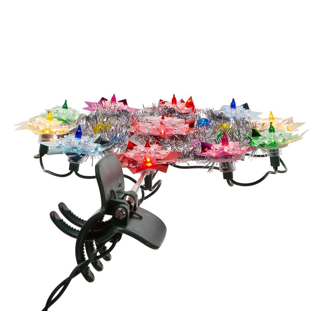 11-Light Multicolored Retro Reflector Treetop