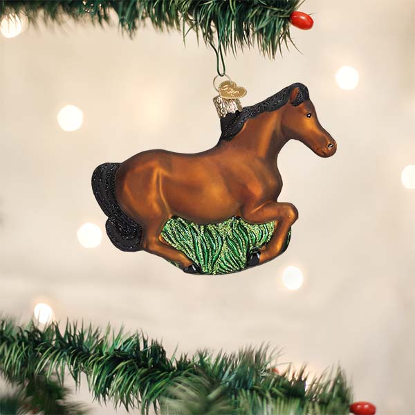 Mustang Brown And Black Ornament