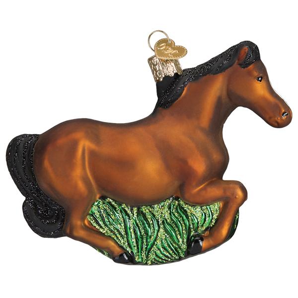 Mustang Brown And Black Ornament