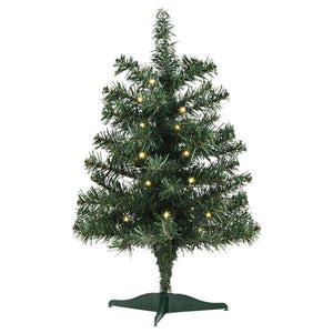 Green artificial 18 inch pre-lit mini gumdrops tree with warm white led lights and metal stand from world christmas tree