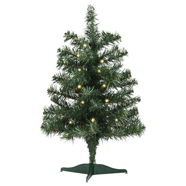 Green artificial 18 inch pre-lit mini gumdrops tree with warm white led lights and metal stand from world christmas tree