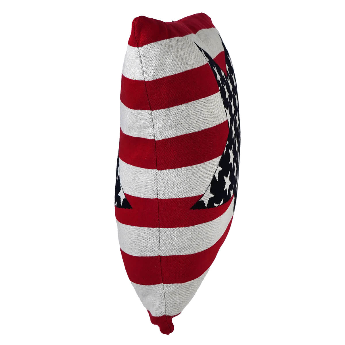 18 inch red white and black americana star pillow with textured fabric finish patriotic stars and stripes design