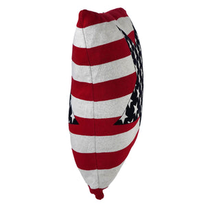 18 inch red white and black americana star pillow with textured fabric finish patriotic stars and stripes design